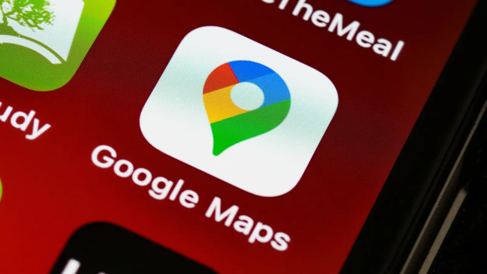 Icône de l'application Google Maps sur un écran de smartphone